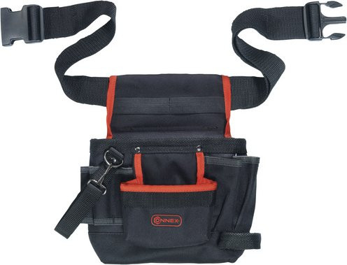 Connex Werkzeugtasche aus Polyester in Schwarz und Rot mit Gürtel - Bild 1