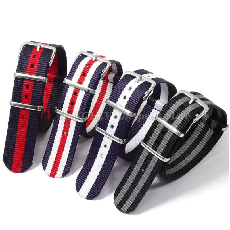 Uhrenarmband Nylon, Schwarz, Textil/NATO, Unisex - Bild 3