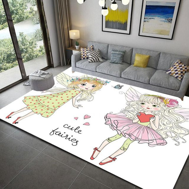 Karpetti Spielteppich mit Ballettmädchen-Motiv für das Kinderzimmer, waschbarer Memory-Schaum Teppich aus Polyester, Mehrfarbig, B/T: 60 x 40 cm - Bild 1