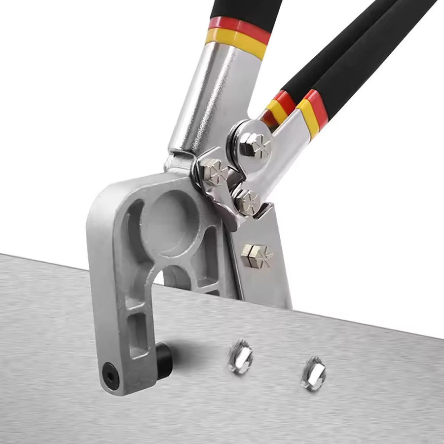 Skeyo Professionelles Kielmontagewerkzeug Einhebelbohrzange für Gipsplattenprofile und Blechbefestigung mit Metallanschluss - Bild 2