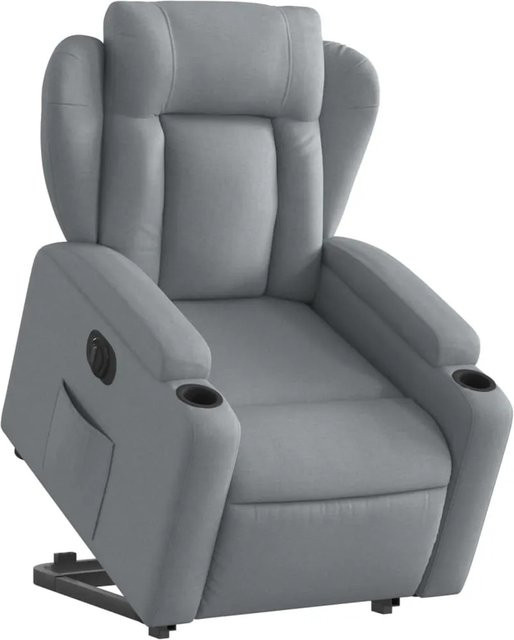 vidaXL Relaxsessel mit elektrischer Aufstehhilfe in Hellgrau aus Stoff Modell 3 - Bild 1