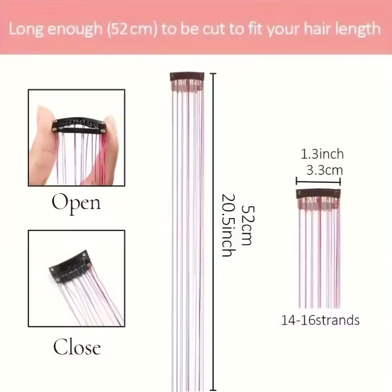 Metallic-Haarlametta Unisex, 12er-Pack - Bild 6