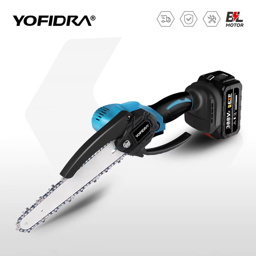 YOFIDRA Bürstenlose Akku-Kettensäge und Astsäge für Makita 18 V Akku, 20,3 cm - Bild 4