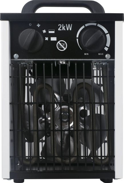 Industrieheizlüfter Helgja Schwarz mit Überhitzungs- und Spritzwasserschutz 1000/2000 W - Bild 1