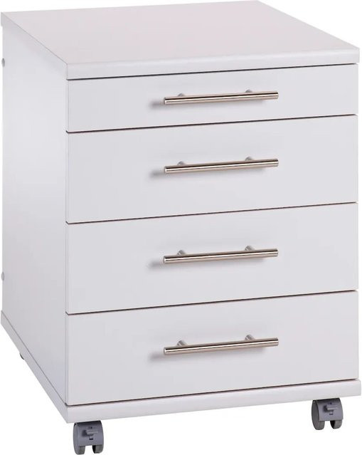 PROREGAL Rollcontainer Eagle mit 4 Schubladen und Rollen, Lichtgrau, H x B x T: 57 x 42 x 50 cm - Bild 1