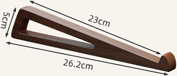 SD&HI 2-teiliger Laptop-Ständer aus Holz in Braun, ergonomisches dreieckiges Design für Schreibtisch und Büro - Bild 1