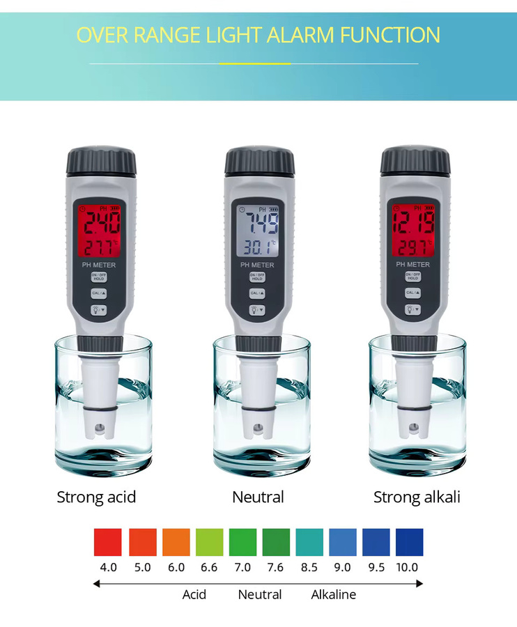 GVDA Wasser-pH-Detektor in Stiftform als professioneller Wasserqualitätstester und Acidometer in Weiß - Bild 2