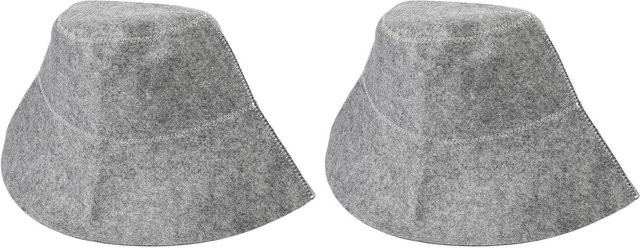 2 Stück GoolRC Saunahüte aus Filz, atmungsaktiv und wasserabsorbierend, Farbe: Grau - Bild 1