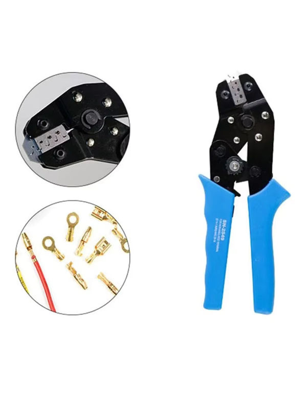 Skeyo Crimpwerkzeug-Set SN-2549 Elektriker-Zange für elektrische Anschlüsse und Pressverbinder in Blau - Bild 7