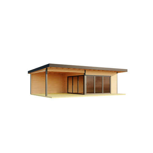 Lasita Gartenhaus Domeo Maja aus Holz mit Pultdach in Natur, B/H/T: 890 x 258 x 590 cm - Bild 3
