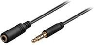 goobay AUX Verlängerungskabel 3,5mm 4 Pin Slim Schwarz, Länge: 1,5 m - Bild 1