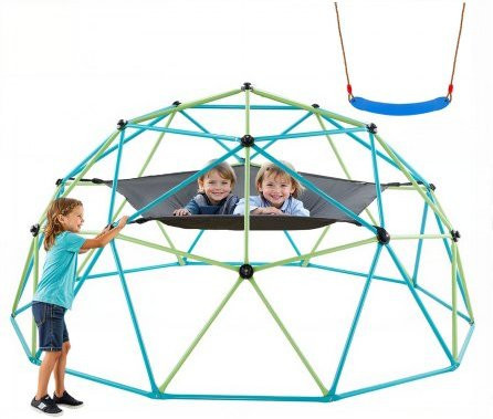 VEVOR Kletterkuppel geometrisches Klettergerüst mit Schaukel und Hängematte, Breite: 305 cm, Klettergerät für Kinder von 3 bis 10 Jahren - Bild 1
