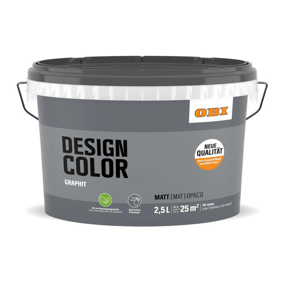 OBI Design Color Dispersion Farbe für Mauerwerk in Grau, 2,5 l - Bild 2
