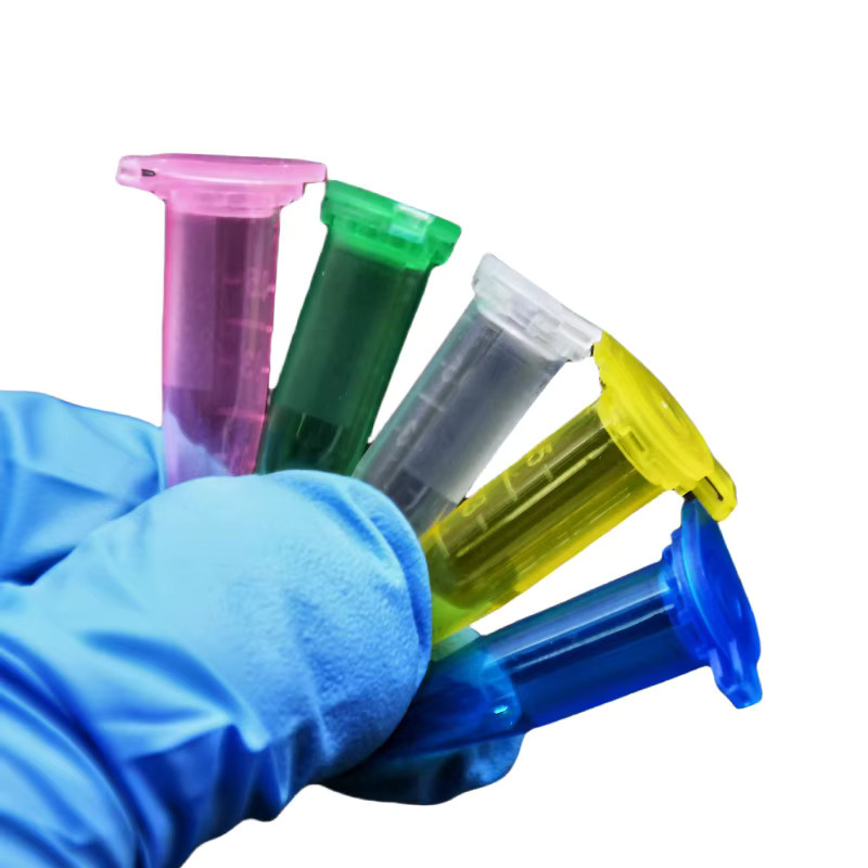 JVLAB Mikroröhrchen Zentrifugenröhrchen 0,5ml mit Schnappverschluss, farbig und transparent, skaliert, 100 Stück pro Packung - Bild 2