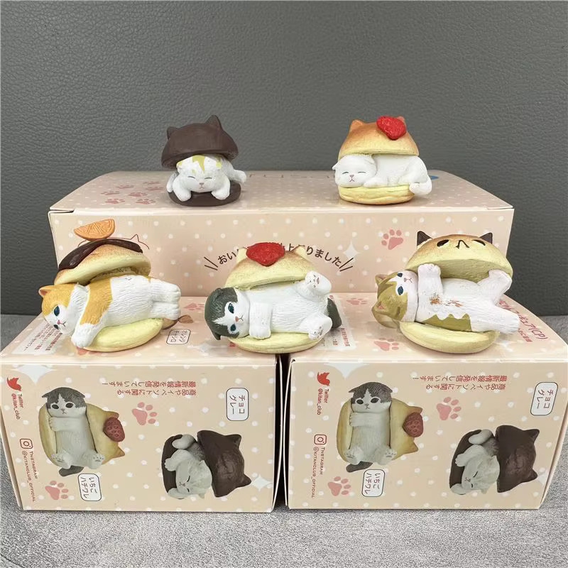 Mofusand Plump Series Blind Box Hamburger Brot Katze Obst, Actionfiguren - Bild 2