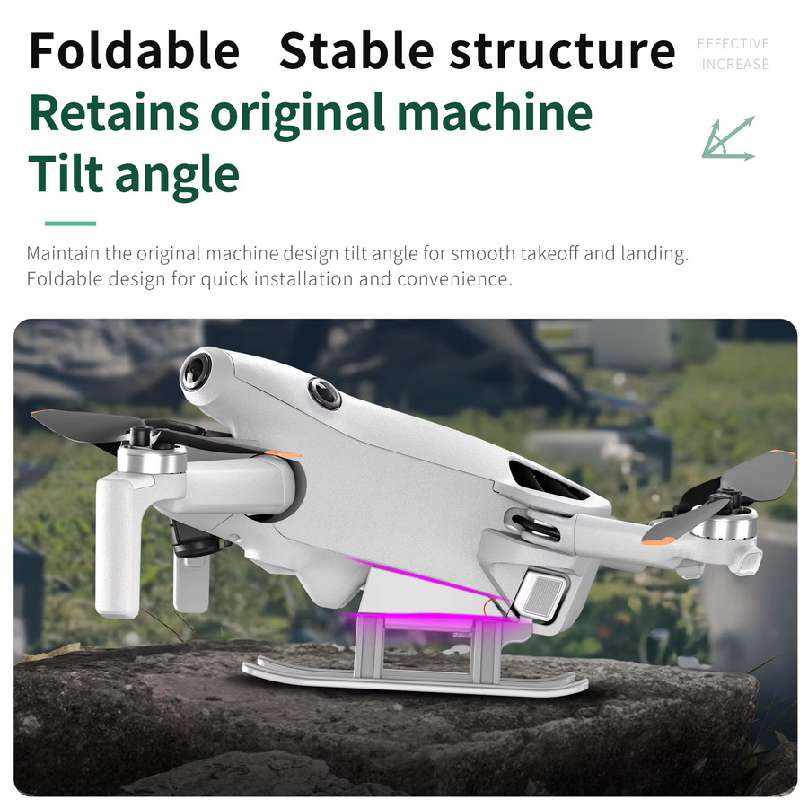 STARTRC Erhöhtes Klappstativ Fahrwerk für DJI Mini4 Pro als Anti-Fall-Puffer Trainingsrahmen in Grau - Bild 5