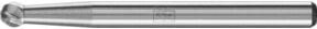 PFERD TOOLS Hartmetall Hochleistungsfrässtift INOX Kugel KUD Ø 03x02 mm Schaft-Ø 3 mm für Edelstahl in Silber - Bild 1