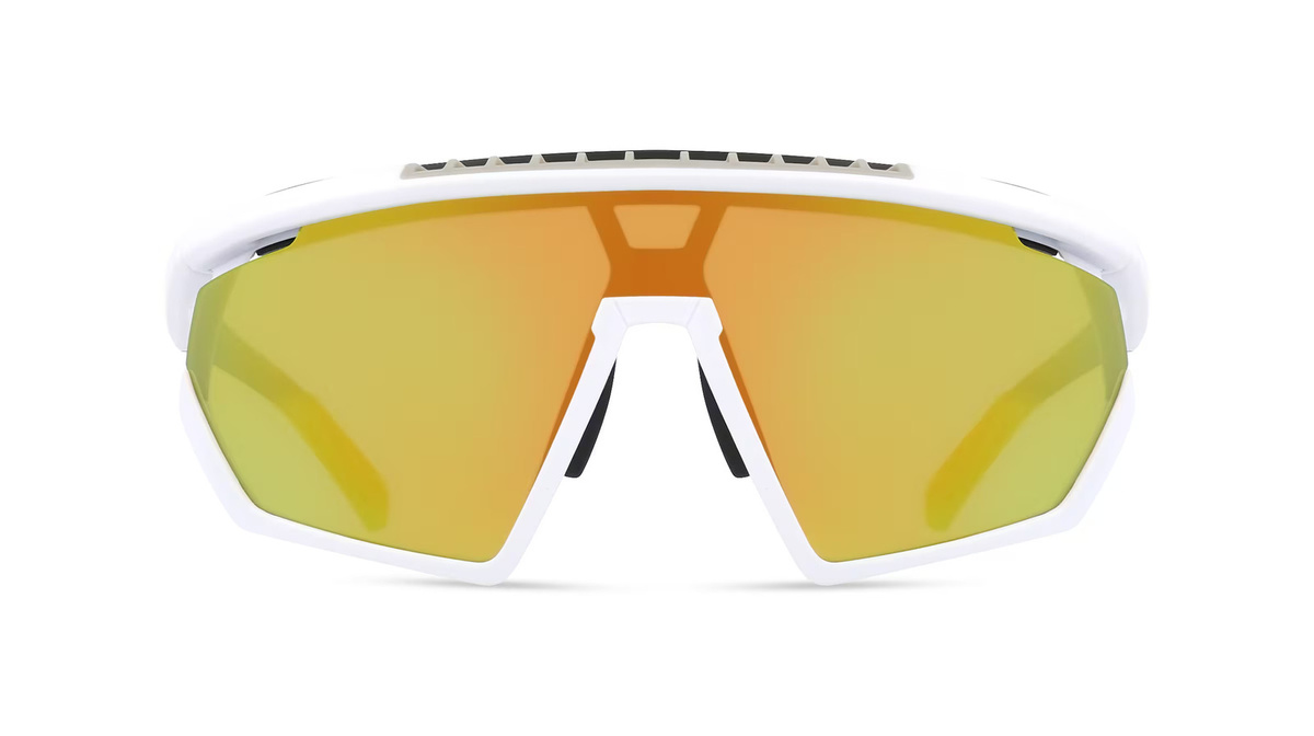 adidas SP0029-H Sportsonnenbrille, Vollrand, Kunststoff, Unisex, weiß, gelb - Bild 1