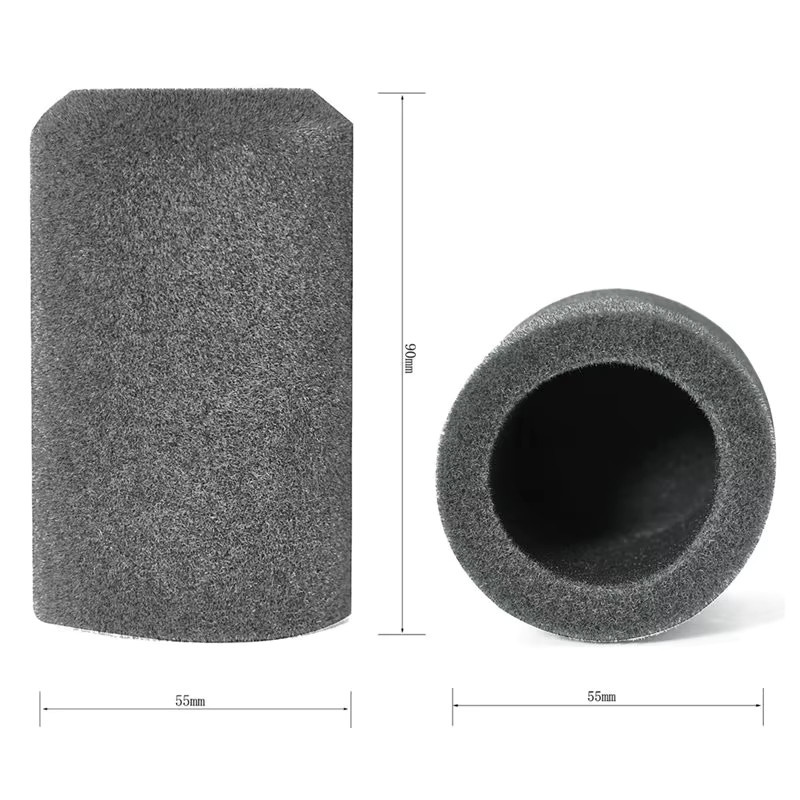 2er-Set beflockter Windschutzfilter in Grau für Fifine K688T, K688CT und K688 Mikrofone - Bild 4