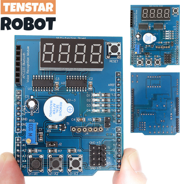 TENSTAR ROBOT TS1003L Multifunktionale Erweiterungsplatine für UNO und Mega 2560 Shield in Blau - Bild 1