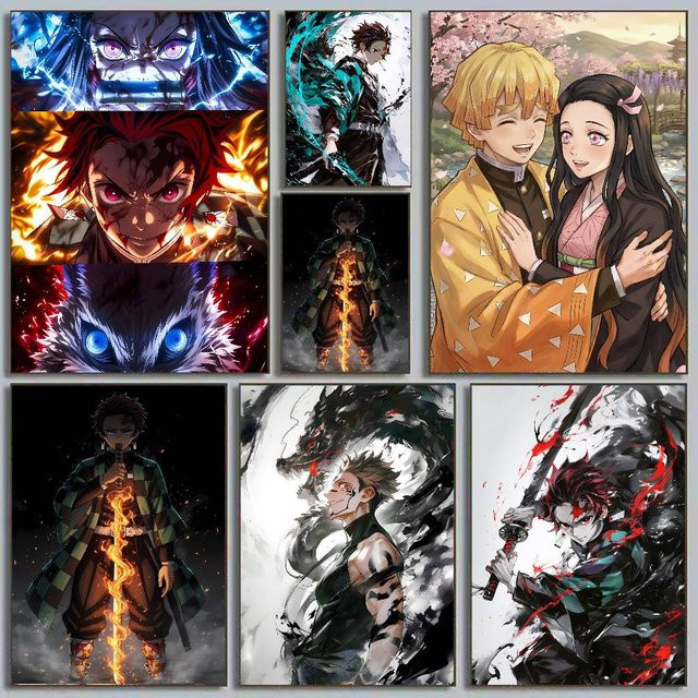 Demon Slayer Anime-Poster Kamado Tanjiro Bandai HD-Leinwand Wandkunst Mehrfarbig - Bild 1