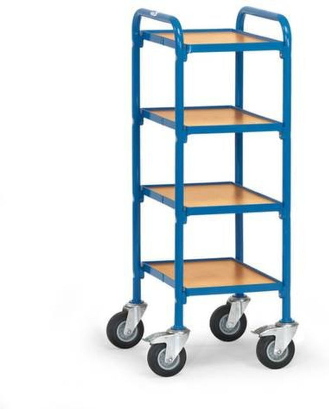 Fetra Beistellwagen 32920 in Blau mit Böden, Tragkraft 250 kg und TPE-Reifen - Bild 2