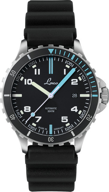 Laco Armbanduhr, Automatik, Edelstahl, 42 mm, Schwarz, Unisex - Bild 1
