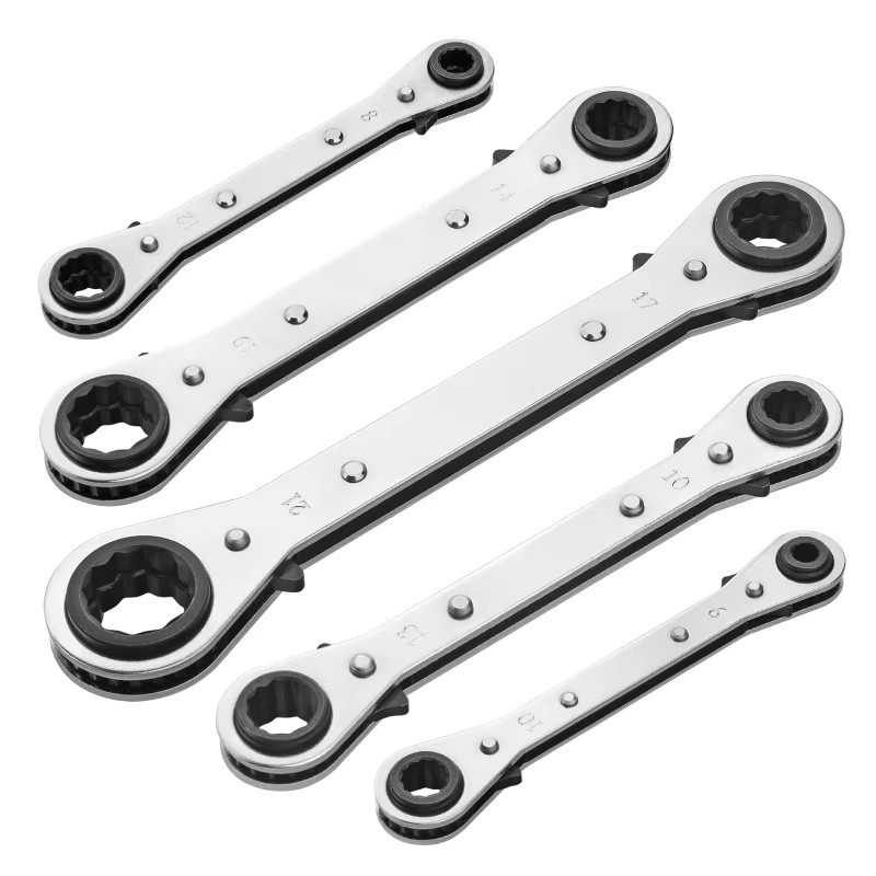 Hi-Spec 4-in-1 Ratschenschlüssel Set, verstellbarer Teleskopschlüssel in Silber - Bild 4