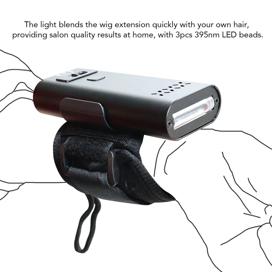 Qiilu LED-Haarverlängerungslicht, 395 nm, 6 W, 3000 mAh, Unisex - Bild 4