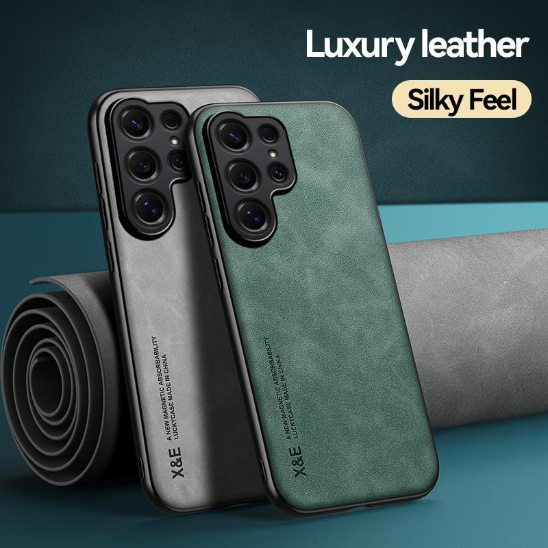 Stoßfeste Handyhülle aus mattem Leder für Samsung Galaxy S25 S24 S23 S22 S21 S20 Note 20 Ultra Plus FE Edge - Bild 2