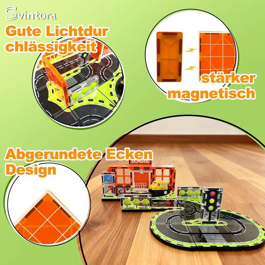 Svintora Magnetische Fliesen, Magnetisches Bauspielzeug, ab 3 Jahre - Bild 5