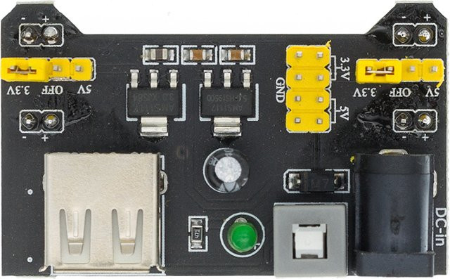 AITEXM ROBOT Breadboard-Stromversorgungsmodul MB-102 in Schwarz mit 3,3 V und 5 V für DIY-Projekte - Bild 1