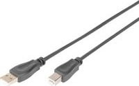 DIGITUS USB 2.0 Anschlusskabel USB-A auf USB-B in Schwarz - Bild 1