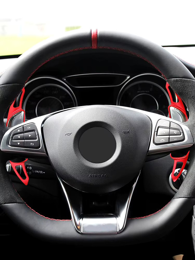 AULIGUS AMG Paddle Shift Lenkrad Schaltwippen aus Legierung für Mercedes-Benz A45 CLA45 GLA45 A35 C63 S63 W205 CLS63 E53 GLE53 - Bild 4