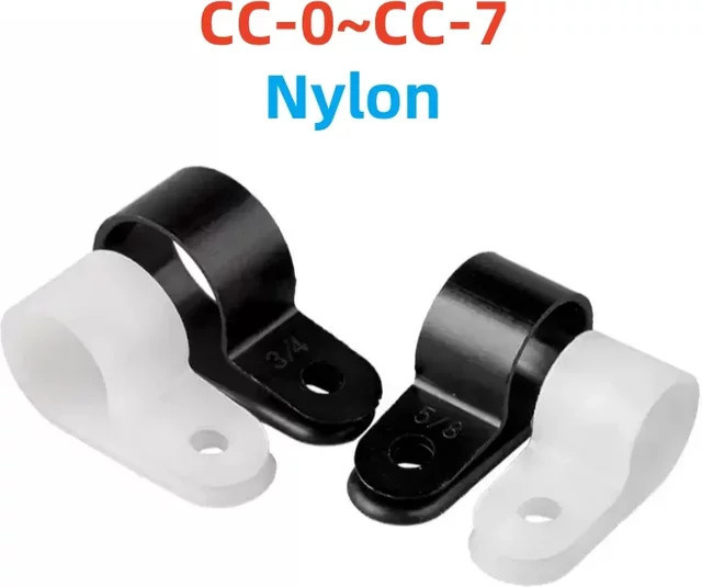 Nylon R-Typ Kabelklemmen Organizer zur Montage von elektrischen Armaturen in Weiß - Bild 1