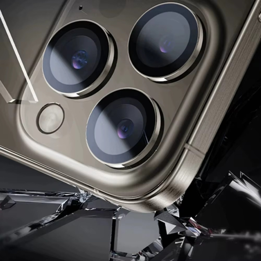 Apple Kamera Ring Schutz aus Metall für iPhone 16, 15 Pro Max, 16 Plus und 16 Pro in Braun, 2-3 Stück - Bild 2