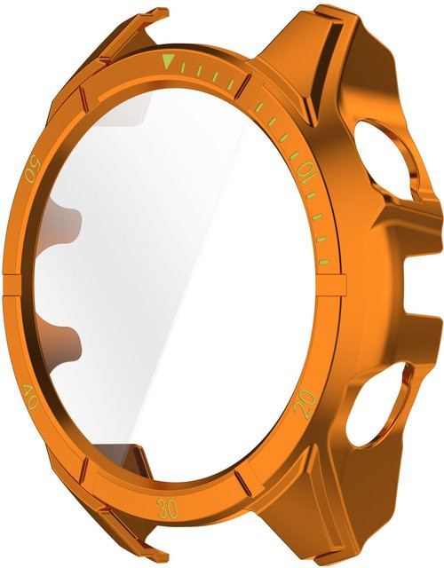 MY-CASE Uhrenzubehör Glas und Hülle für Garmin Fenix 8, orange, Unisex - Bild 1