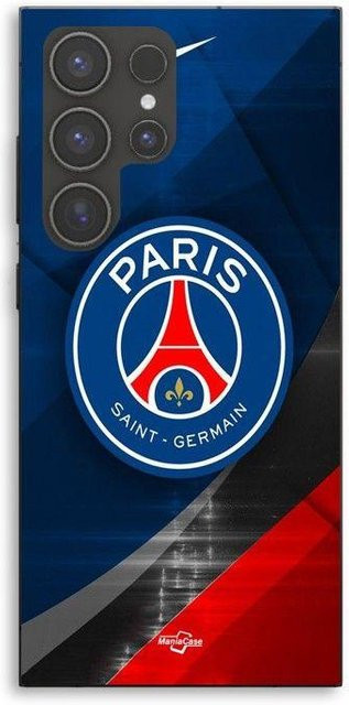 Maniacase Handyhülle für Samsung Galaxy S23 Ultra mit Paris Saint Germain Fußballlogo in Schwarz und Multicolour - Bild 1