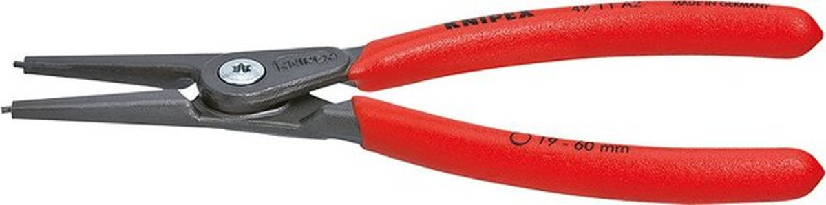 Knipex Präzisions-Seegeringzange für Außenringe auf Wellen, Spitzenform gerade, grau/rot, Kunststoff überzogen - Bild 2