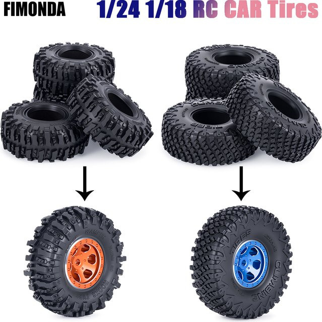 Fimonda RC-Crawler-Reifen, 1,0 Zoll, Schwarz, Gummi - Bild 1