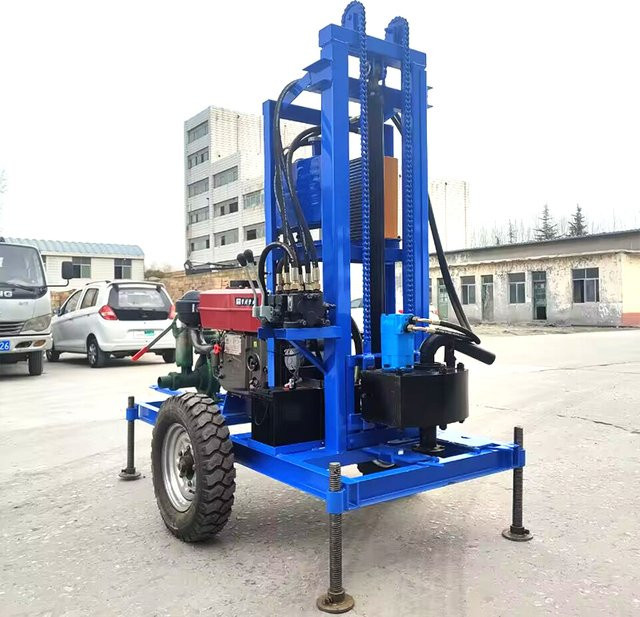 YINSITANDUN Mobiles Brunnenbohrgerät mit 30 PS Dieselmotor und 180 m Bohrtiefe in Blau - Bild 1