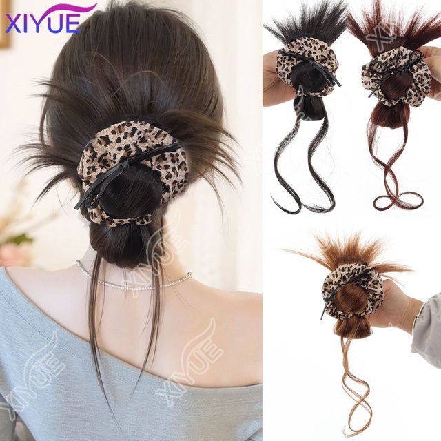 XIYUE Synthetischer Haarknoten mit Leopardenmuster, Unisex - Bild 1