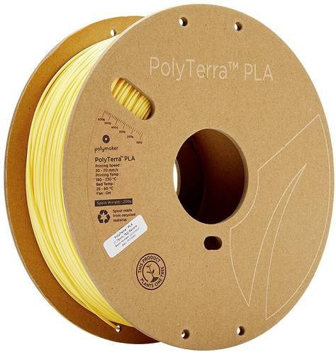 Polymaker PolyTerra PLA Filament Pastell-Gelb Matt 1,75 mm 1000 g - Bild 1