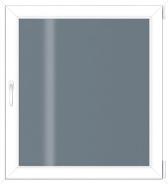 RORO Kunststoff-Fenster KOMFORT B70 in Weiss mit Klarglas, Breite: 75 cm, Höhe: 100 cm - Bild 1