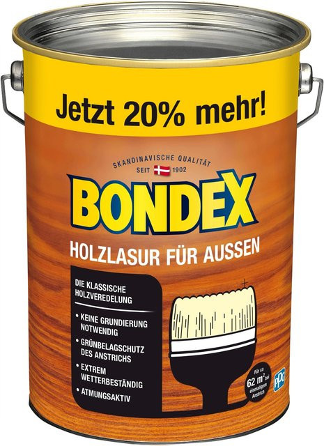 Bondex Holzlasur für Außen Oregon Pine in Braun, seidenglänzend, 4,8 l - Bild 1