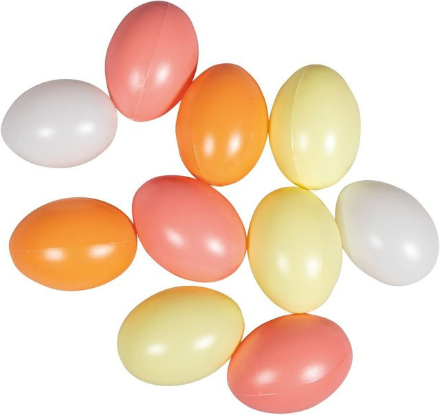 Rayher Deko-Eier für Ostern in Pastell-Apricot und Multi aus Kunststoff - Bild 1