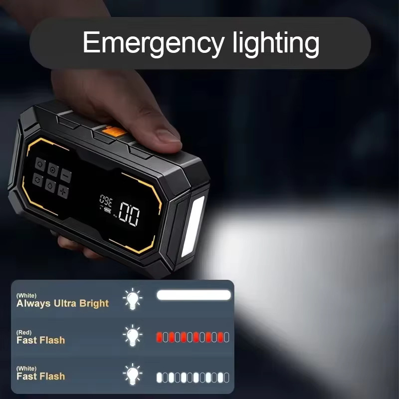 Vyvylabs Auto-Starthilfe mit 1000A Spitzenstrom und 150PSI Luftkompressor-Pumpe, Tragbarer Batterie-Booster und Powerbank mit LED-Licht für Auto und SUV - Bild 8