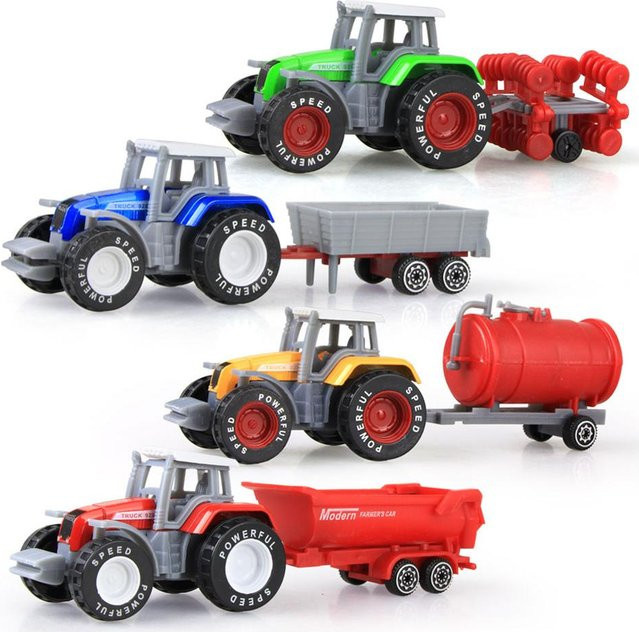 Fashnics Landwirtschaftsfahrzeuge, Mini-Automodell, 4-teiliges Set, ab 3 Jahren - Bild 1