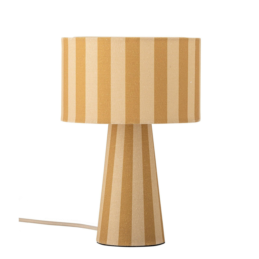 Bloomingville Tischlampe Emmie aus Leinen in Gelb, Durchmesser: 20 cm, Höhe: 30 cm - Bild 1