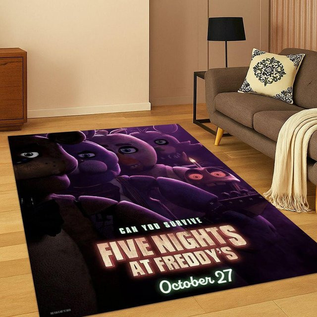 Cartoon 3D F-FNAF Teppich für Kinder Schlafzimmer und Wohnzimmer, rutschfest und waschbar, B/B: 60 x 40 cm, Multicolor - Bild 1